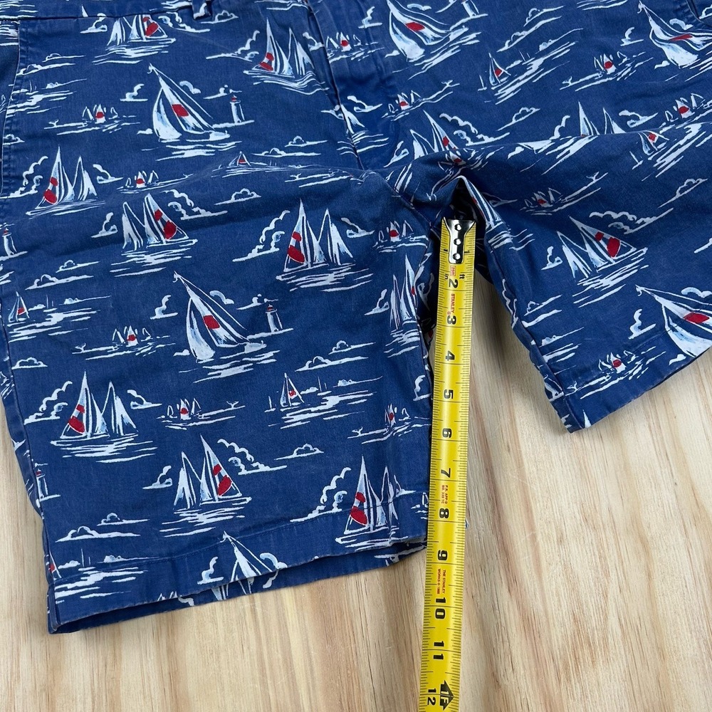 Vineyard Vines Shorts Mens 42 Blue Geometric AOP Sailing Nautical Breaker Short - Picture 7 of 10